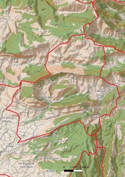 kaart Abella de la Conca spanje