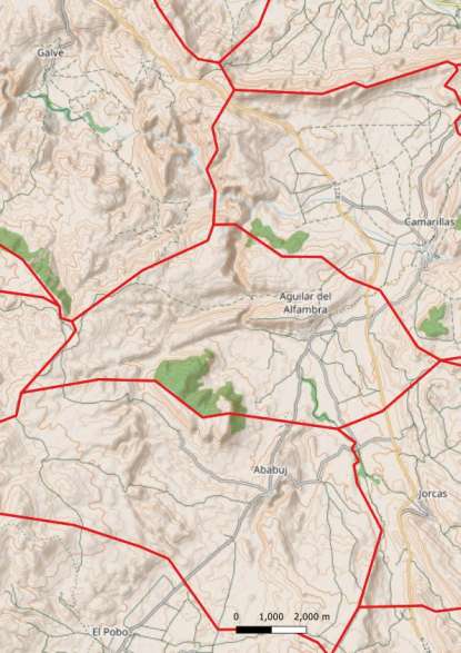 kaart Aguilar del Alfambra spanje