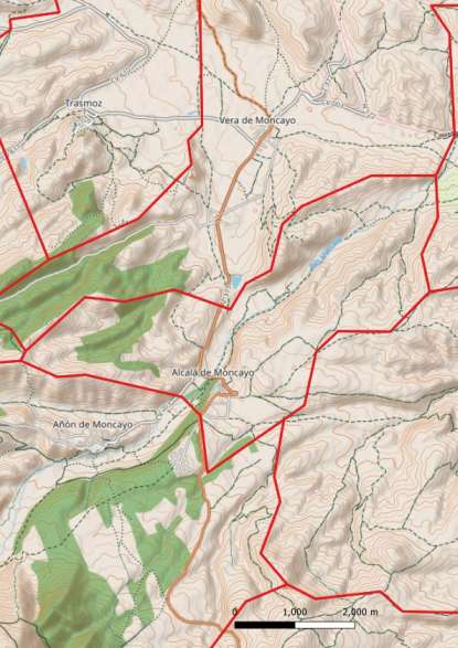 kaart Alcalá de Moncayo spanje