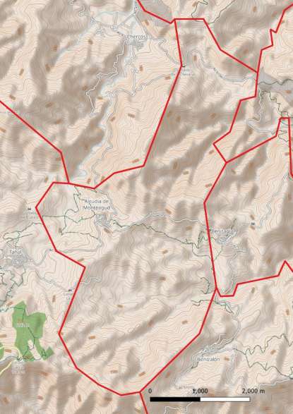 kaart Alcudia de Monteagud spanje