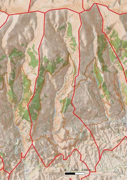 kaart Alpujarra de la Sierra spanje