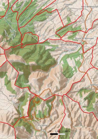 kaart Añón de Moncayo spanje