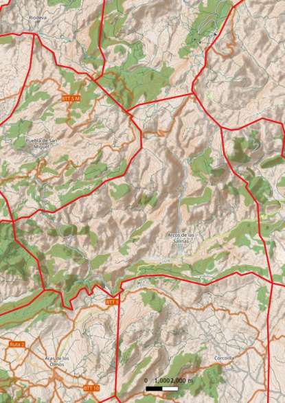 kaart Arcos de las Salinas spanje