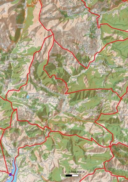 kaart Baix Pallars spanje