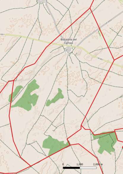 kaart Bobadilla del Campo spanje