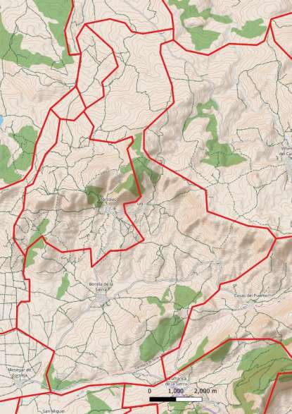kaart Bonilla de la Sierra spanje