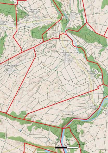 kaart Burganes de Valverde spanje