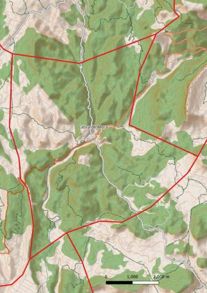 kaart Cabra de Mora spanje