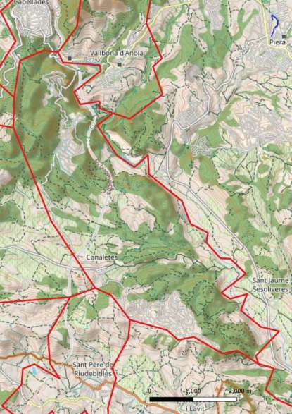 kaart Cabrera d'Igualada spanje