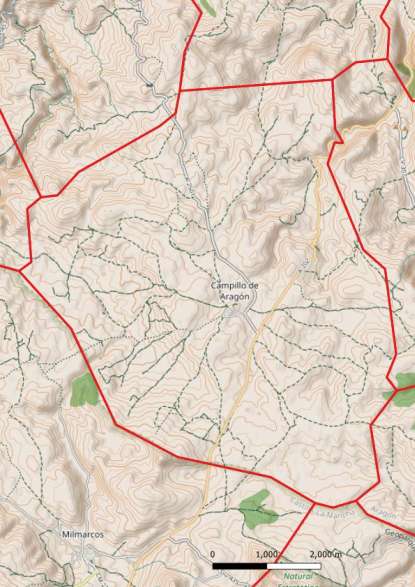 kaart Campillo de Aragón spanje
