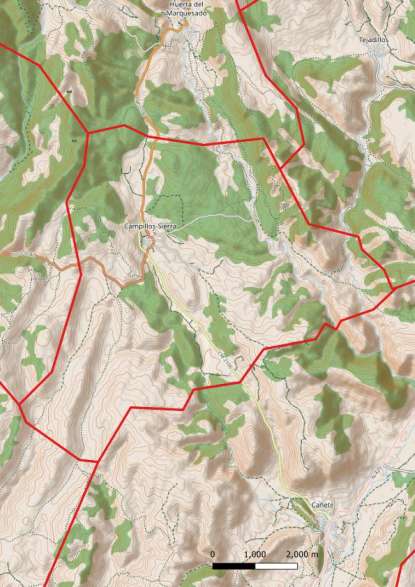 kaart Campillos-Sierra spanje
