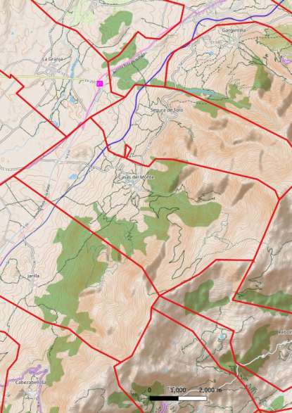kaart Casas del Monte spanje