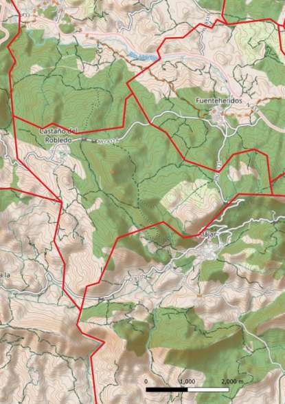 kaart Castaño del Robledo spanje