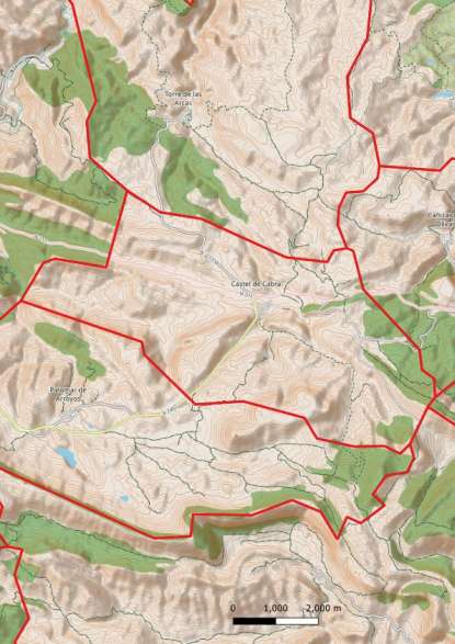 kaart Castel de Cabra spanje