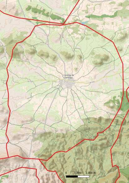 kaart Castellar de Santiago spanje