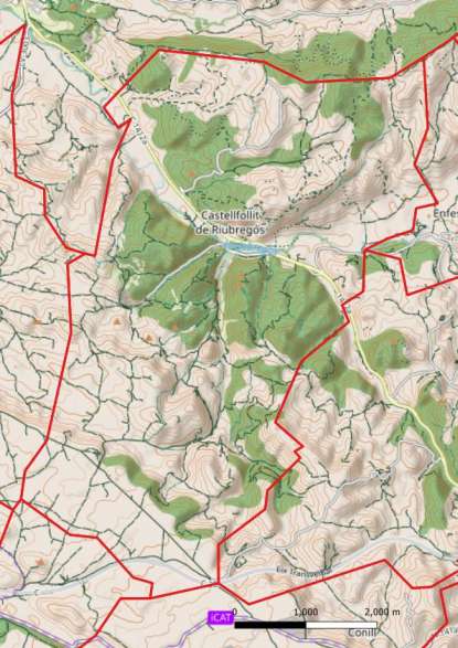 kaart Castellfollit de Riubregós spanje