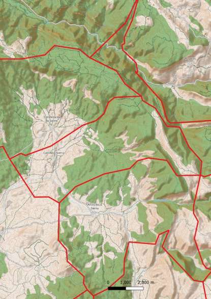kaart Castillejo-Sierra spanje
