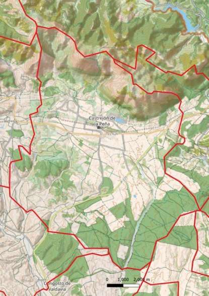 kaart Castrejón de la Peña spanje