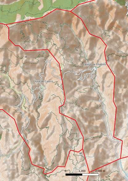 kaart Castro de Filabres spanje
