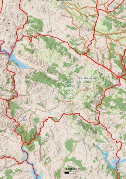 kaart Cazalla de la Sierra spanje