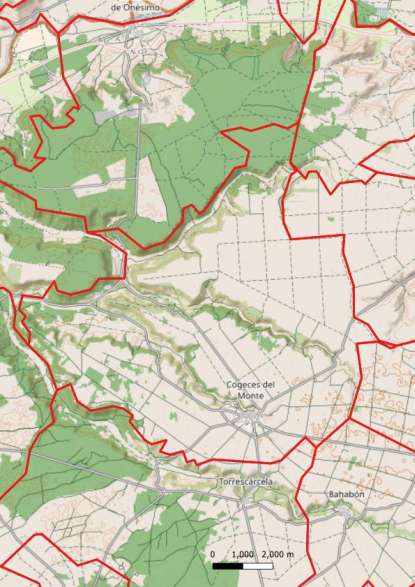 kaart Cogeces del Monte spanje