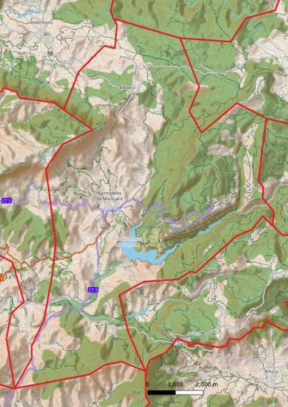 kaart Cornudella de Montsant spanje
