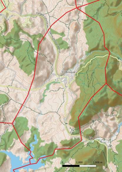 kaart El Bosque spanje