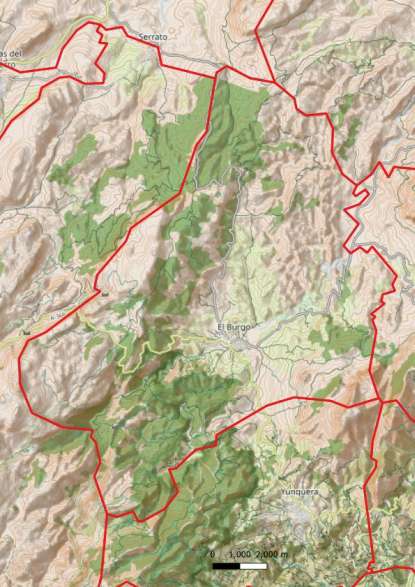 kaart El Burgo spanje