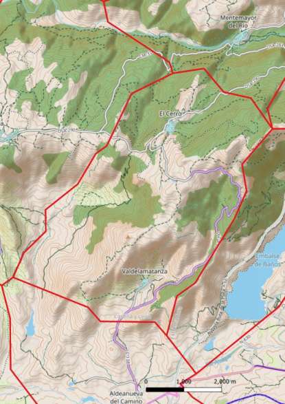 kaart El Cerro spanje