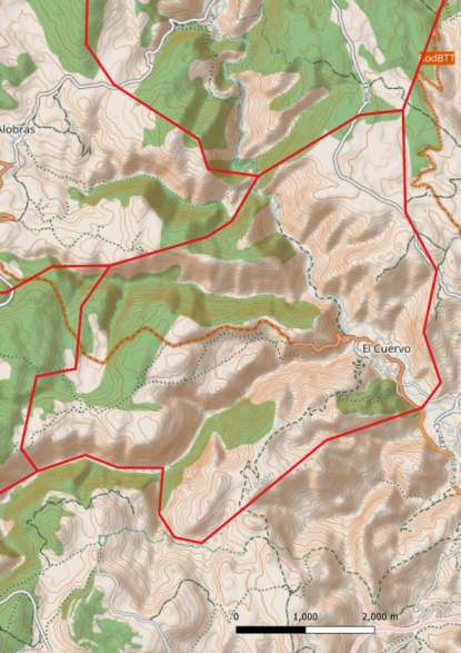 kaart El Cuervo spanje