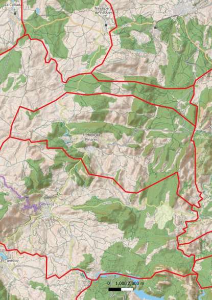 kaart El Hoyo de Pinares spanje