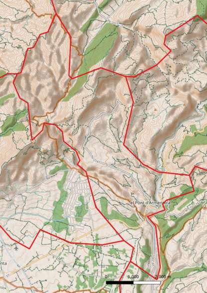 kaart El Pont d'Armentera spanje
