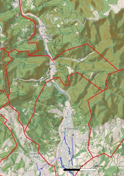 kaart Figaró-Montmany spanje