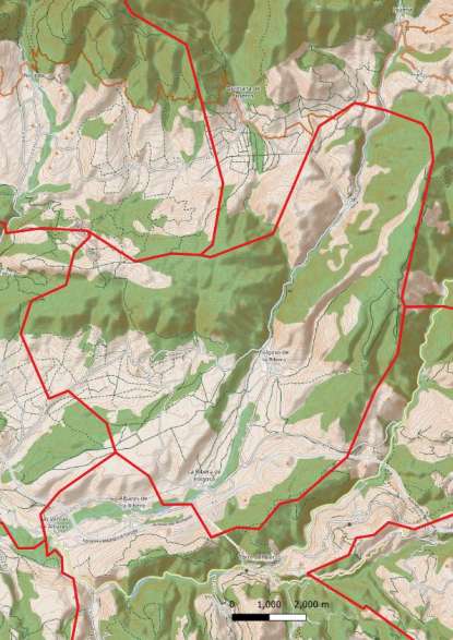 kaart Folgoso de la Ribera spanje