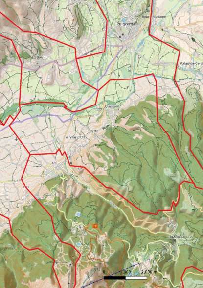 kaart Fontanals de Cerdanya spanje