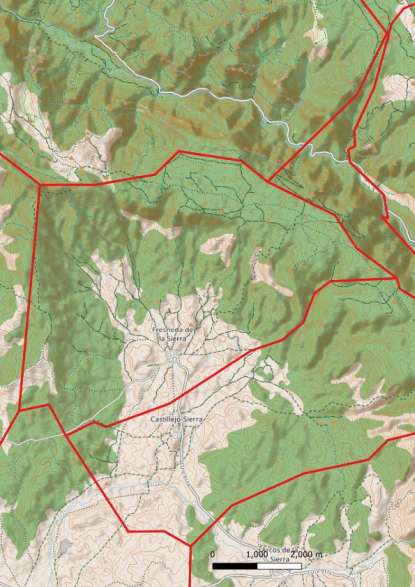 kaart Fresneda de la Sierra spanje