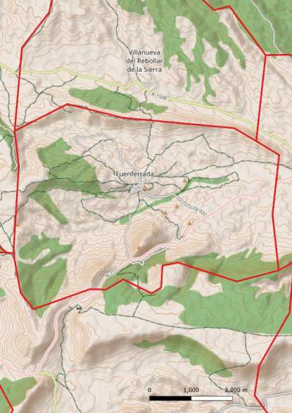 kaart Fuenferrada spanje