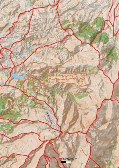 kaart Güejar Sierra spanje