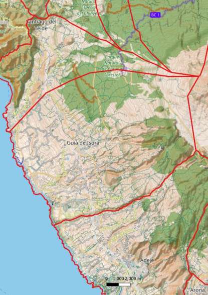 kaart Guía de Isora spanje