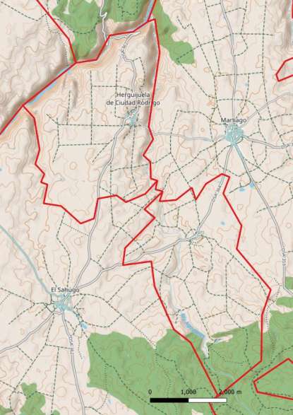 kaart Herguijuela de Ciudad Rodrigo spanje