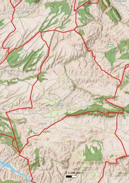 kaart Horcajo de los Montes spanje