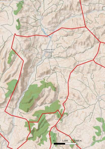 kaart Huerta de la Obispalía spanje