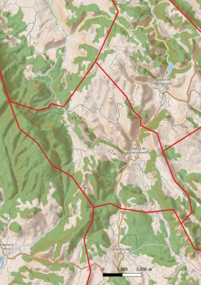 kaart Huerta del Marquesado spanje