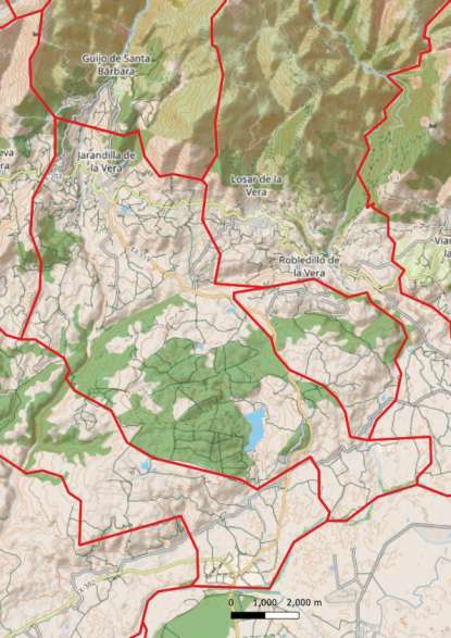 kaart Jarandilla de la Vera spanje