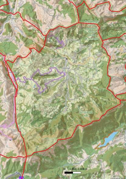 kaart Karrantza Harana/Valle de Carranza spanje