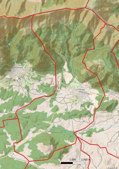 kaart La Adrada spanje