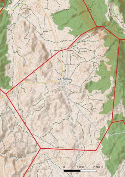 kaart La Frontera spanje