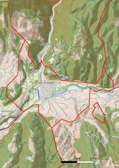 kaart La Seu d'Urgell spanje