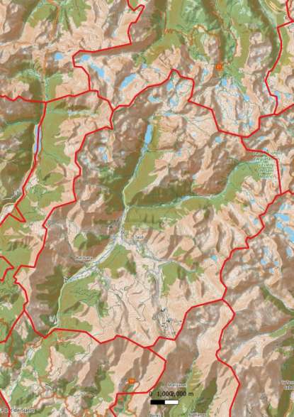 kaart La Vall de Boí spanje