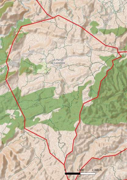 kaart Las Parras de Castellote spanje